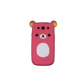 Coque pour Samsung I9300 Galaxy S3 silicone koala rose oreilles jaunes + film protection écran offert