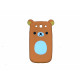 Coque pour Samsung I9300 Galaxy S3 silicone koala orange oreilles jaunes + film protection écran offert