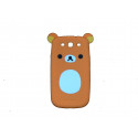 Coque pour Samsung I9300 Galaxy S3 silicone koala orange oreilles jaunes + film protection écran offert