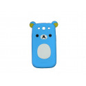 Coque pour Samsung I9300 Galaxy S3 silicone koala bleu oreilles jaunes + film protection écran offert