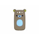 Coque pour Samsung I9300 Galaxy S3 silicone koala marron oreilles jaunes + film protection écran offert