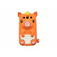 Coque pour Samsung I9300 Galaxy S3 silicone cochon orange + film protection écran offert