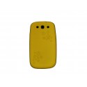 Coque pour Samsung I9300 Galaxy S3 silicone jaune cercles + film protection écran offert