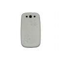 Coque pour Samsung I9300 Galaxy S3 silicone blanche cercles + film protection écran offert