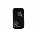 Coque pour Samsung I9300 Galaxy S3 silicone noire cercles blancs+ film protection écran offert