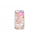 Coque pour Iphone 5 mate cachemire rose + film protection écran offert