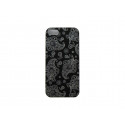 Coque pour Iphone 5 mate cachemire noir + film protection écran offert