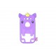 Coque pour Samsung I9300 Galaxy S3 silicone cochon  violet + film protection écran offert