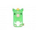 Coque pour Samsung I9300 Galaxy S3 silicone cochon vert + film protection écran offert