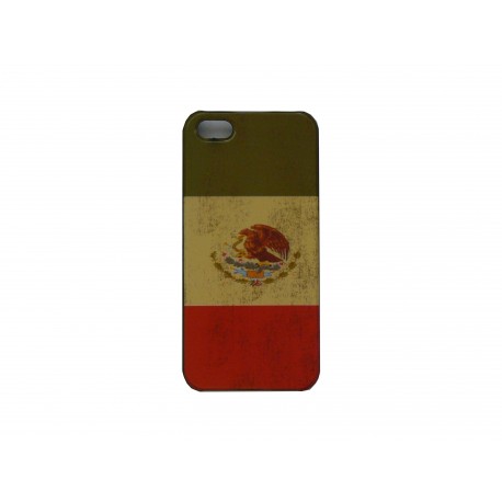 Coque pour Iphone 5 drapeau Mexique vintage+ film protection écran offert