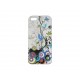 Coque pour Iphone 5 blanche cercles multicolores effet goutte d'eau  + film protection écran offert