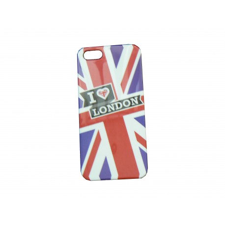 Coque pour Iphone 5 drapeau UK/Angleterre "I love London" + film protection écran offert