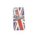 Coque pour Iphone 5 drapeau UK/Angleterre "I love London" + film protection écran offert