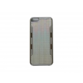 Coque pour Iphone 5 argent contour métal + film protection écran offert