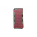 Coque pour Iphone 5 rose contour métal + film protection écran offert