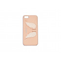 Coque pour Iphone 5 saumon avec des ailes d'ange + film protection écran