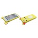 Coque pour Iphone 5 silicone koala jaune clair oreilles roses  + film protection écran offert