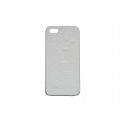 Coque pour Iphone 5 blanche simili-cuir aspect peau de serpent + film protection écran