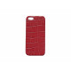 Coque pour Iphone 5 rose simili-cuir aspect peau de serpent + film protection écran