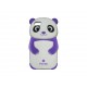 Coque pour Iphone 5 silicone panda blanc et violet + film protection écran offert