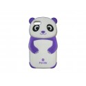 Coque pour Iphone 5 silicone panda blanc et violet + film protection écran offert