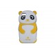 Coque pour Iphone 5 silicone panda blanc et jaune + film protection écran offert