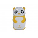 Coque pour Iphone 5 silicone panda blanc et jaune + film protection écran offert