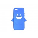 Coque pour Iphone 5 silicone ange bleu + film protection écran offert