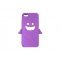 Coque pour Iphone 5 silicone ange violet + film protection écran offert