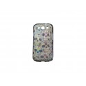 Coque pour Samsung I9300 Galaxy S3 tête de mort multicolore + film protection écran offert