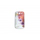 Coque pour Samsung I9300 Galaxy S3 fleurs violettes effet gouttes d'eau + film protection écran offert