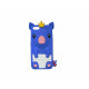 Coque pour Iphone 5 silicone cochon bleu + film protection écran offert