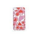 Coque pour Iphone 4 curs rouges et roses + film protection écran offert