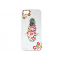 Coque pour Iphone 5 tennis/basket fleurs et lacet rose + film protection écran offert