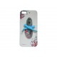 Coque pour Iphone 5 tennis/basket rose et bleue lacet bleu + film protection écran offert