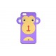 Coque pour Iphone 5 silicone singe violet + film protection écran offert