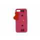 Coque silicone pour Iphone 5 chat rose nud de papillon rouge  + film protection écran offert