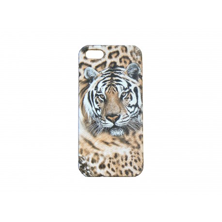 Coque pour Iphone 5 mate tigre + film protection écran offert