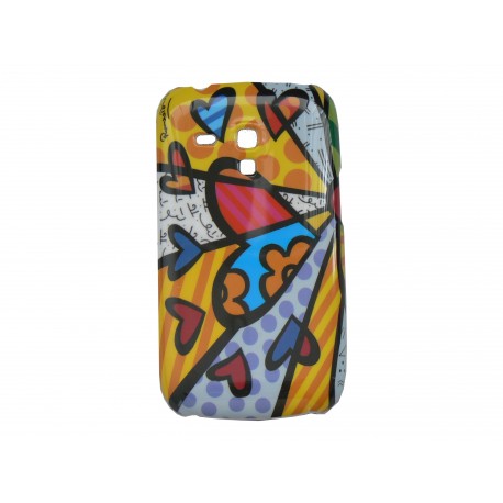 Coque pour Samsung Galaxy S3 Mini/ I8190 curs multicolores+ film protection écran offert