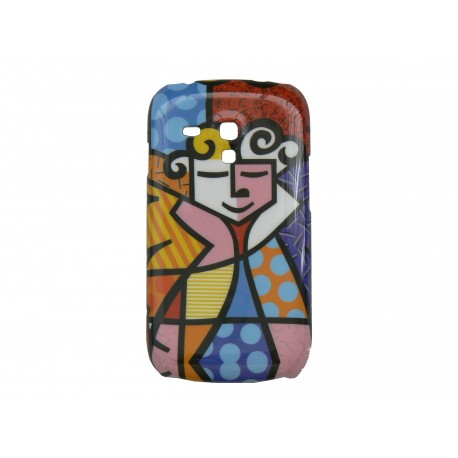 Coque pour Samsung Galaxy S3 Mini/ I8190 personnage multicolore + film protection écran offert