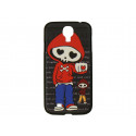 Coque pour Samsung Galaxy S4 / I9500 squelette pull rouge + film protection écran offert