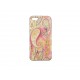 Coque pour Iphone 5 cachemire fond rose+ film protection écran offert