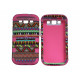 Coque pour Samsung Galaxy S3 / I9300 "Maya" rose semi-intégrale+ film protection écran offert