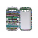 Coque pour Samsung Galaxy S3 / I9300 "Maya" verte blanche semi-intégrale+ film protection écran offert