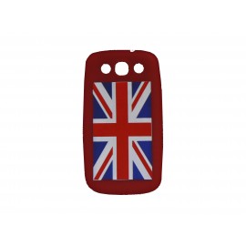 Coque pour Samsung Galaxy S3 / I9300 silicone UK/Angleterre rouge+ film protection écran offert