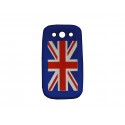 Coque pour Samsung Galaxy S3 / I9300 silicone UK/Angleterre bleue+ film protection écran offert