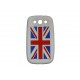 Coque pour Samsung Galaxy S3 / I9300 silicone UK/Angleterre blanche+ film protection écran offert