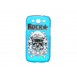 Coque pour Samsung Galaxy S3 / I9300 tête de mort "Rock" + film protection écran offert