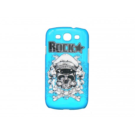 Coque pour Samsung Galaxy S3 / I9300 tête de mort "Rock" + film protection écran offert