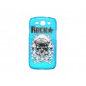 Coque pour Samsung Galaxy S3 / I9300 tête de mort "Rock" + film protection écran offert